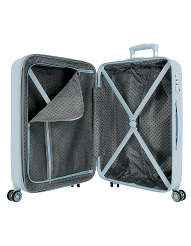 SET/2TROLLEY ABS 55-65CM. 4R.STITCH MAKE A FACE